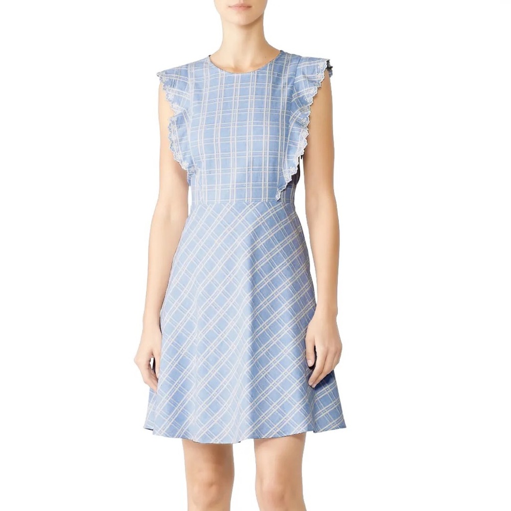Draper James Linen Embroidered Dress